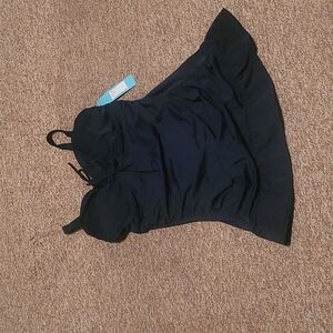 Septangle One Piece Swimsuit Navy SIZE 8 Ruched Tummy Control NWT